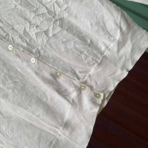 White Button Front Cardigan - Picture 3 of 4
